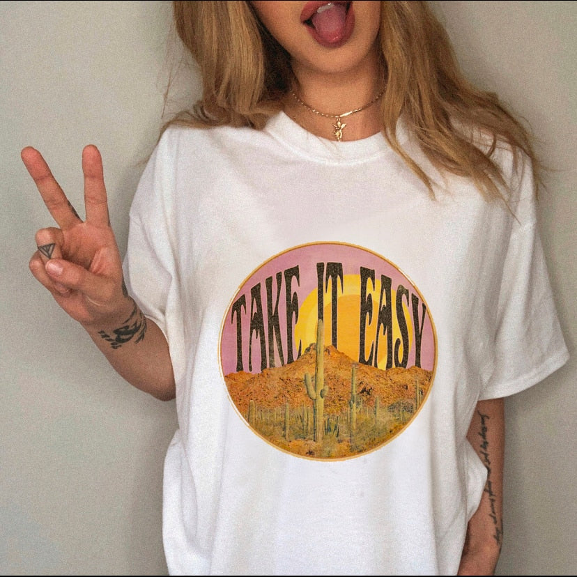 90s Harajuku Witch Summer Short Sleeve Graphic T-shirt - Size Medium