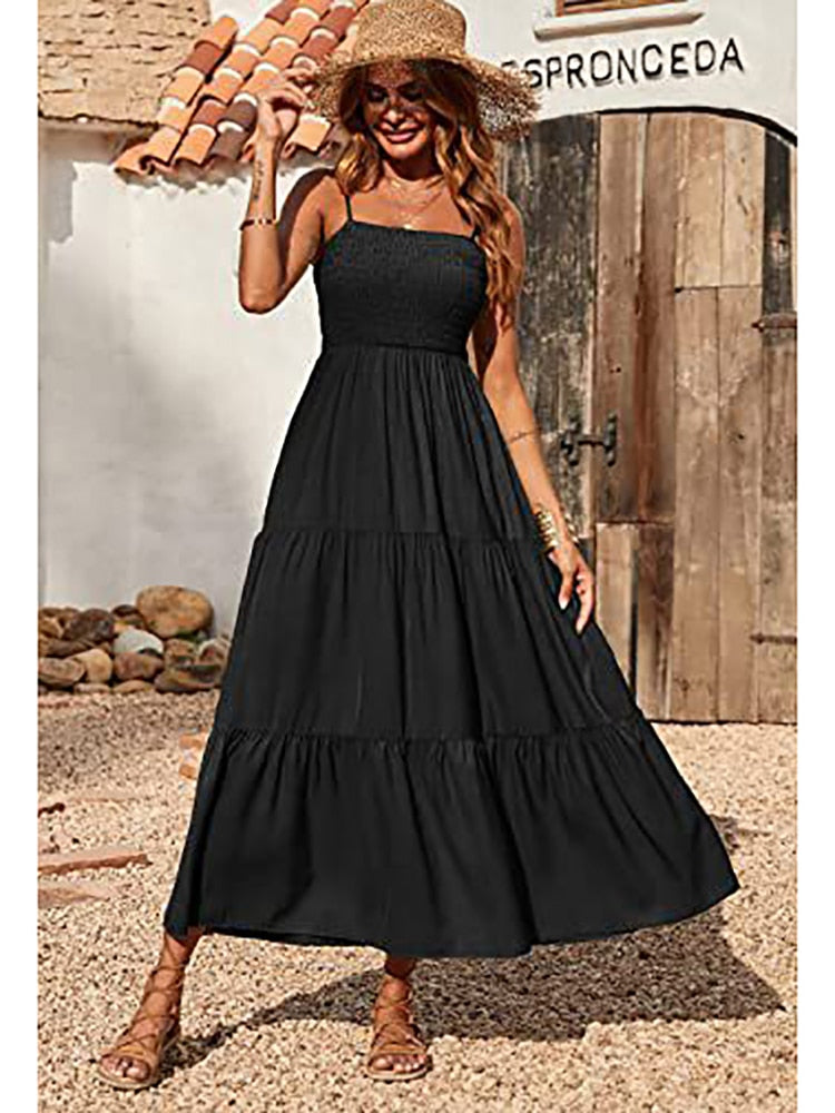 Women Sleevless Slim Sexy Holiday Dress