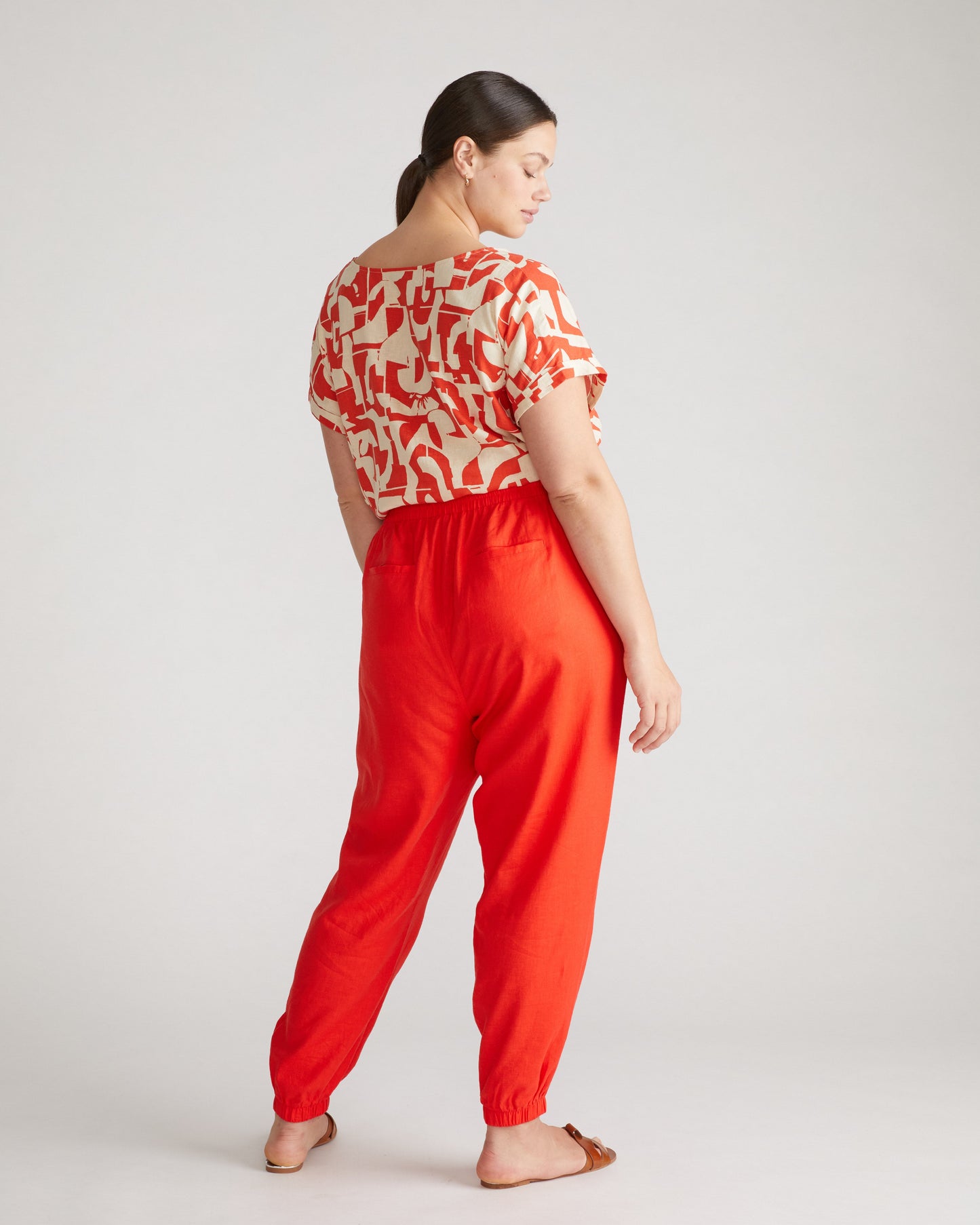 Shoreline Linen Joggers - Shoreline Sunset