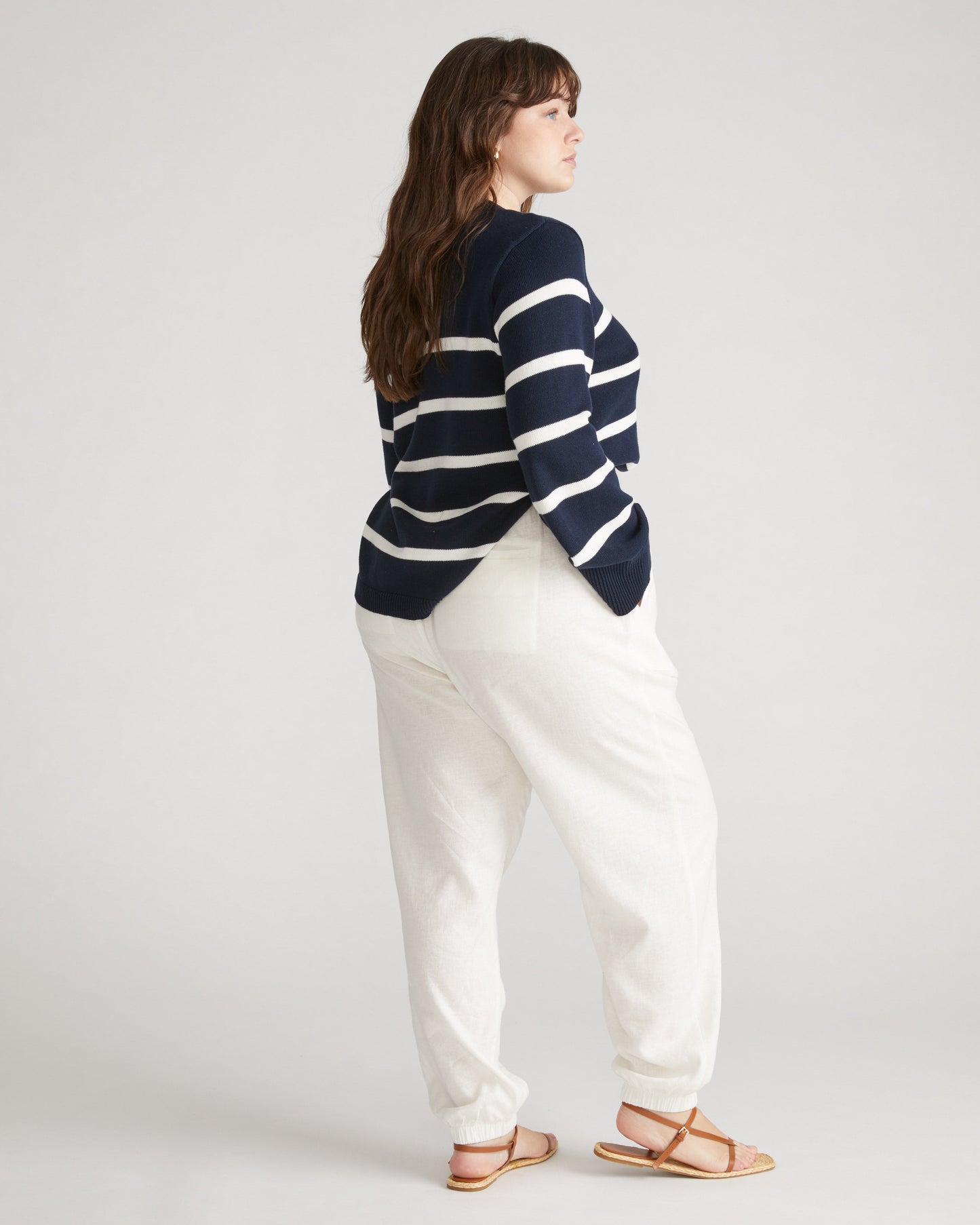 Shoreline Linen Joggers - White