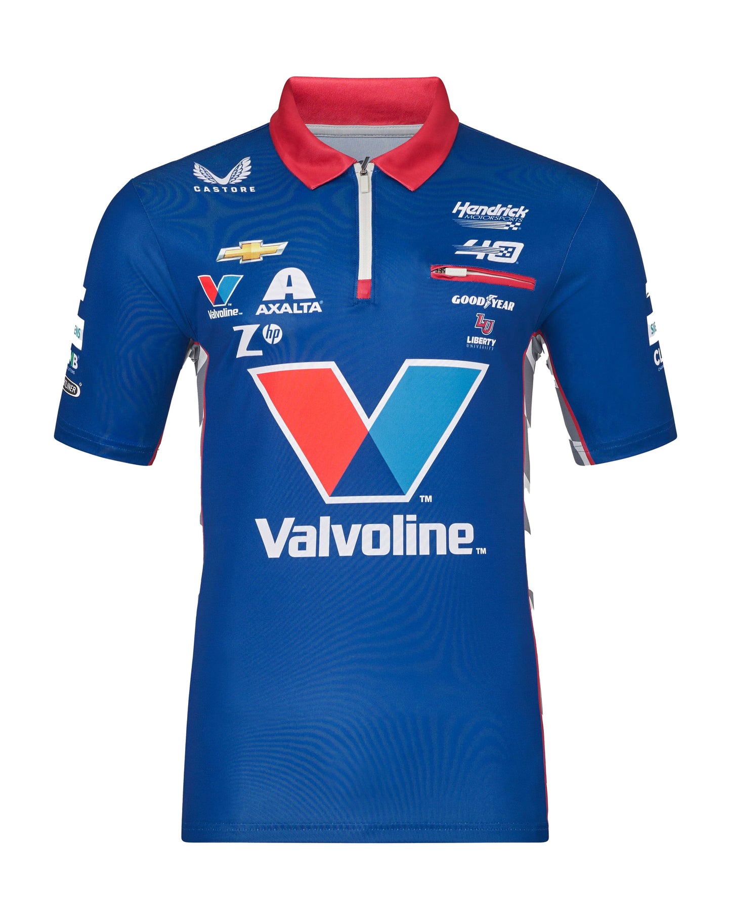Hendrick Motorsport Valvoline Polo Shirt - Red/Blue Polos Hendrick Motorsport