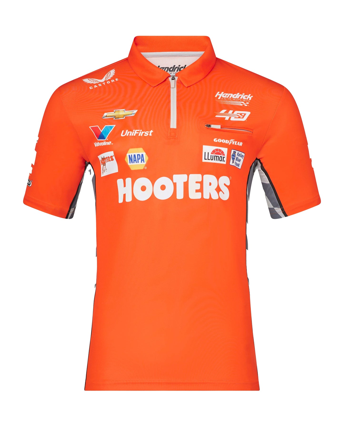 Hendrick Motorsport Chase Elliot #9 Hooters Polo Shirt - Orange