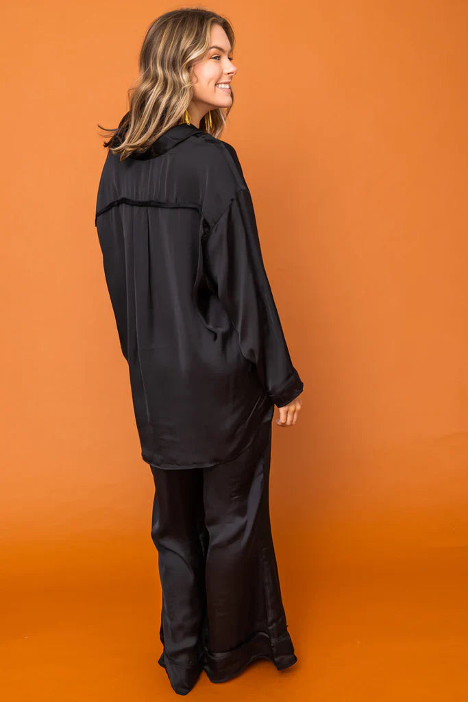 Dreamy Days Pajama Set in Black