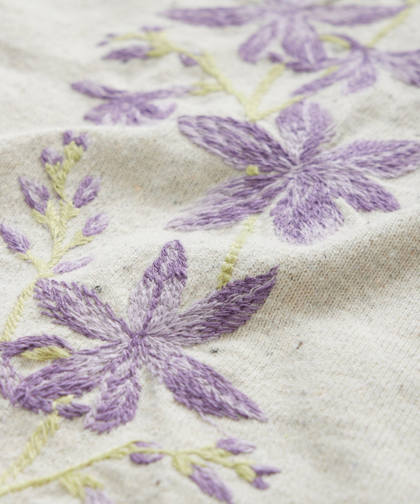 Floral Full-Placket Polo in Dusty Lavender