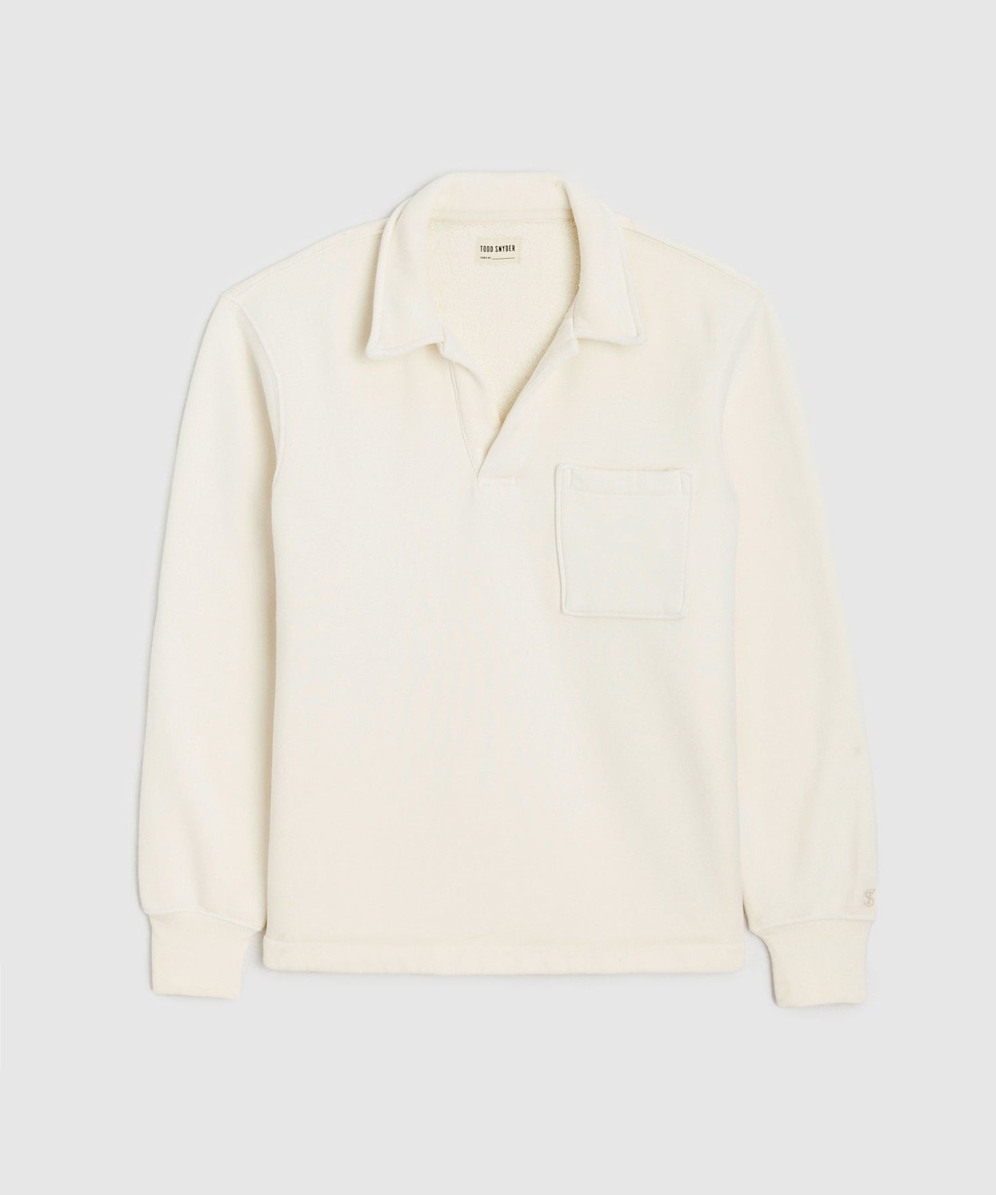 Made in L.A. Fleece Polo in Coastal White