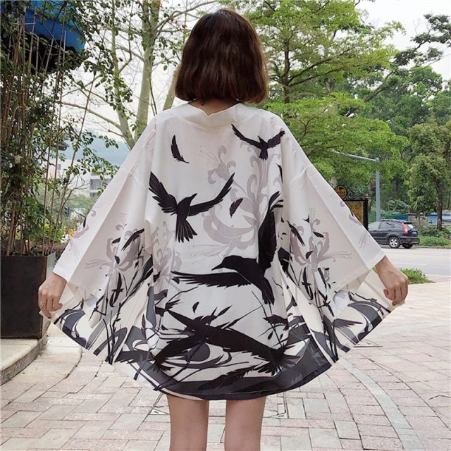 Japanese Streetwear Women Kimono Cardigan