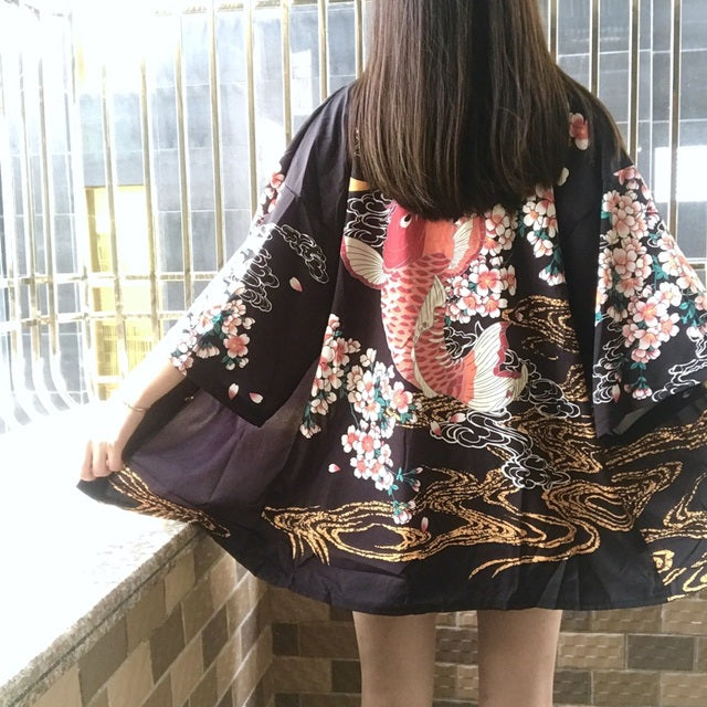 Japanese Streetwear Women Kimono Cardigan