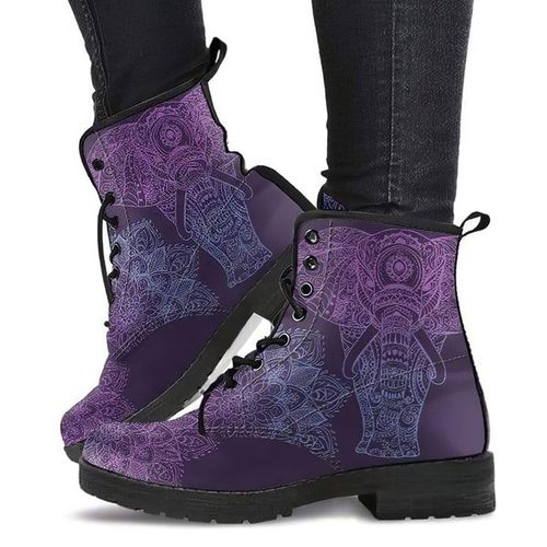 Digital Print Skull Pattern PU Boots
