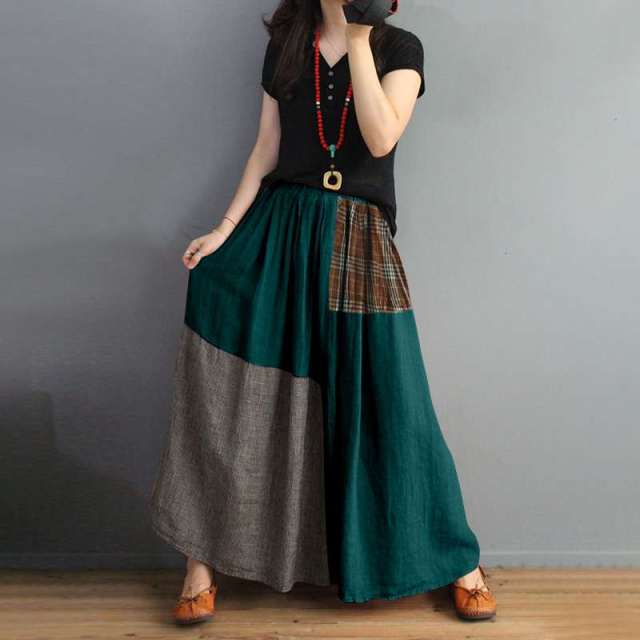 Casual Elastic Femme Maxi Skirt