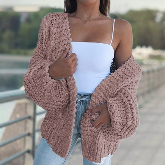 Plush Loose Knit Cardigan