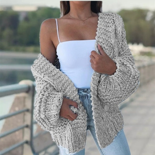Plush Loose Knit Cardigan