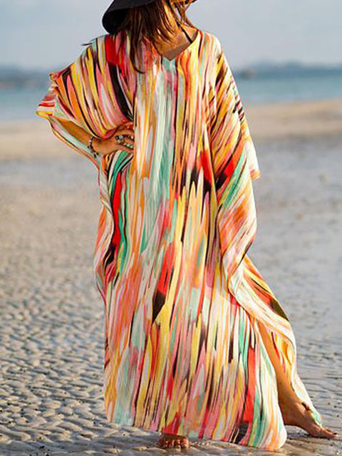 Chiffon Plus Size Bikini Cover Up Maxi Dress