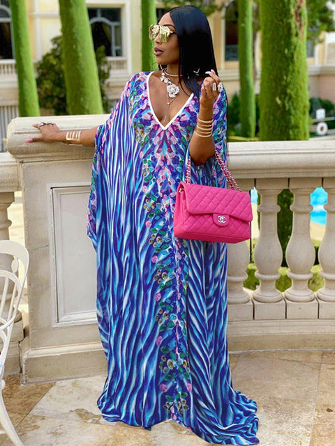 Chiffon Plus Size Bikini Cover Up Maxi Dress