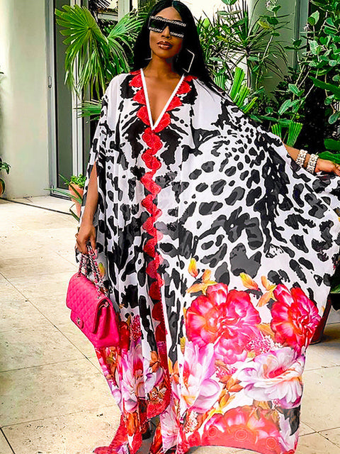 Chiffon Plus Size Bikini Cover Up Maxi Dress