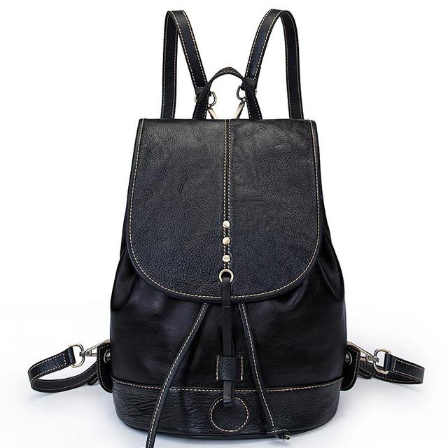 Retro Leather Cowhide Backpack