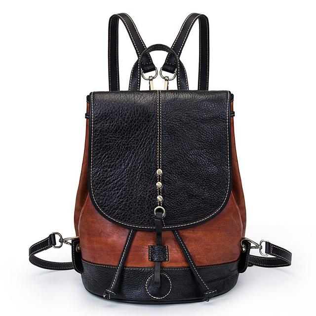 Retro Leather Cowhide Backpack