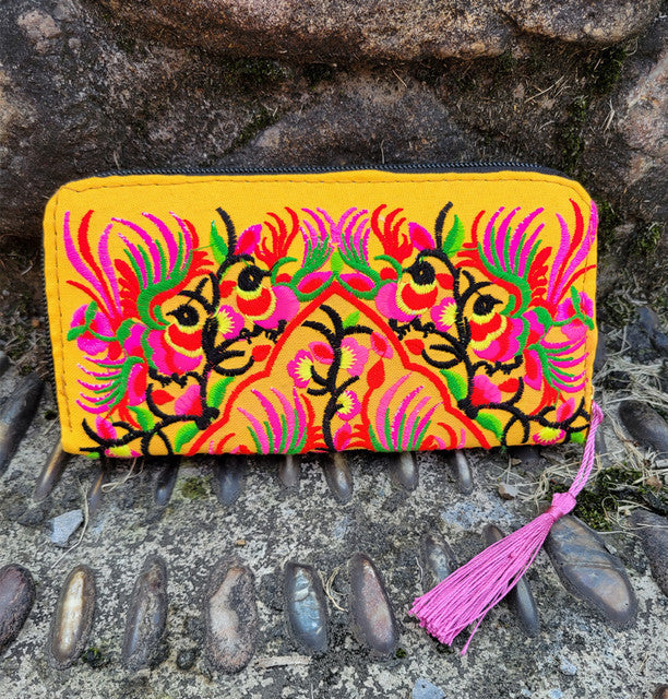 Ethnic Style Embroidered Wallet
