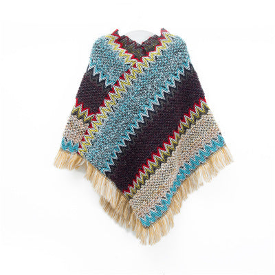 Plaid Tassel Cashmere Wrap Scarf