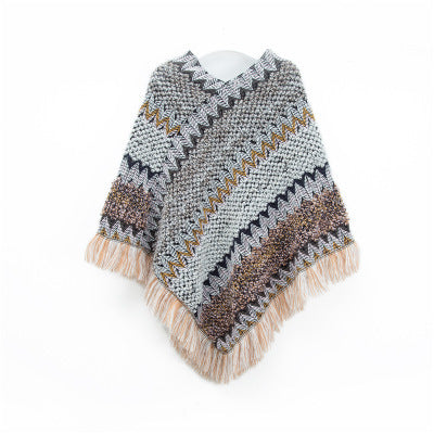 Plaid Tassel Cashmere Wrap Scarf