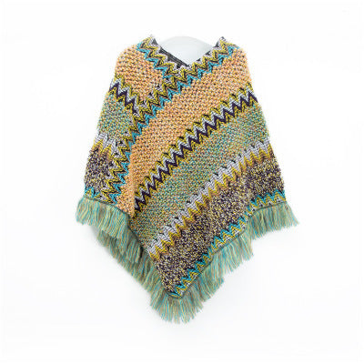 Plaid Tassel Cashmere Wrap Scarf