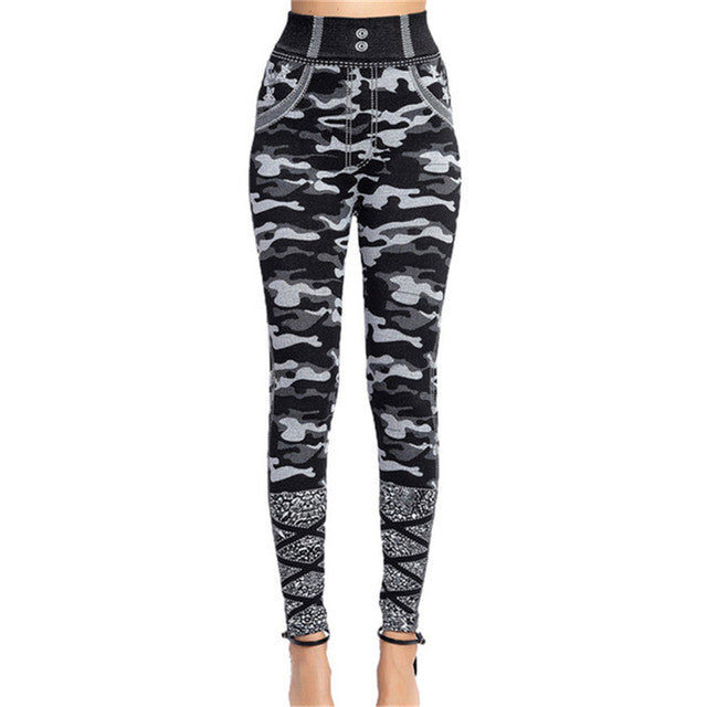 Seamless Serpentine Printed Slim Breathable Ankle-Length Pants