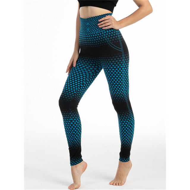 Seamless Serpentine Printed Slim Breathable Ankle-Length Pants