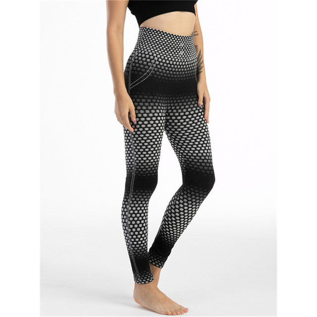 Seamless Serpentine Printed Slim Breathable Ankle-Length Pants