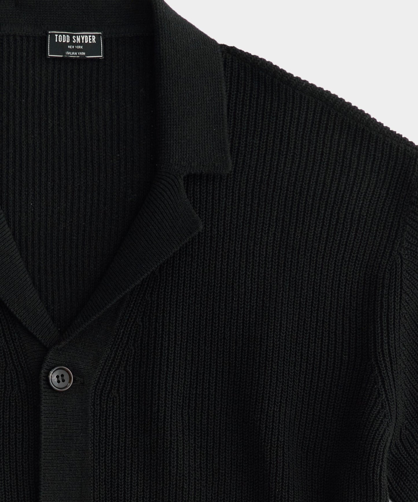 Recycled Cotton Cabana Polo in Black