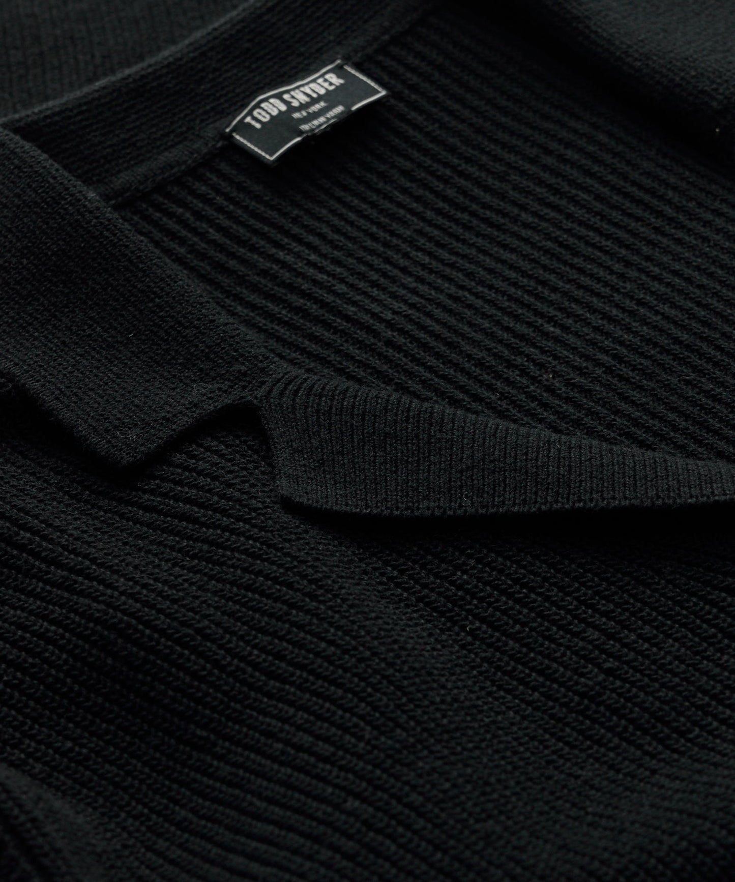 Recycled Cotton Cabana Polo in Black