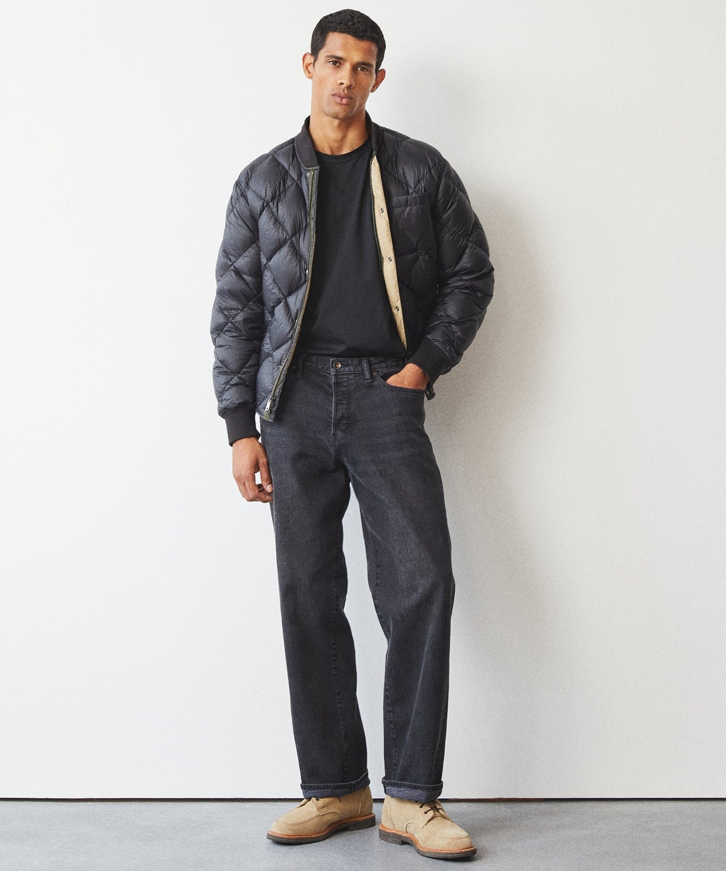 Relaxed Selvedge in Black Wash