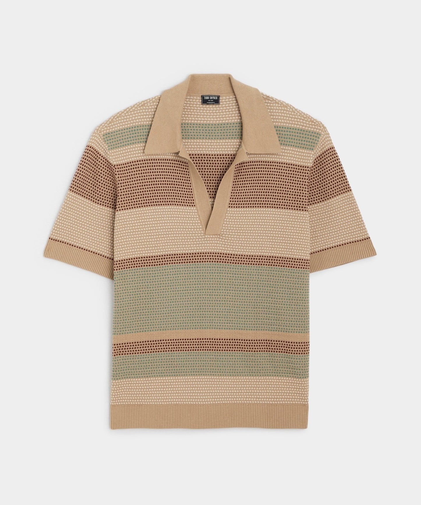 Relaxed Stripe Montauk Polo in Baja Dunes