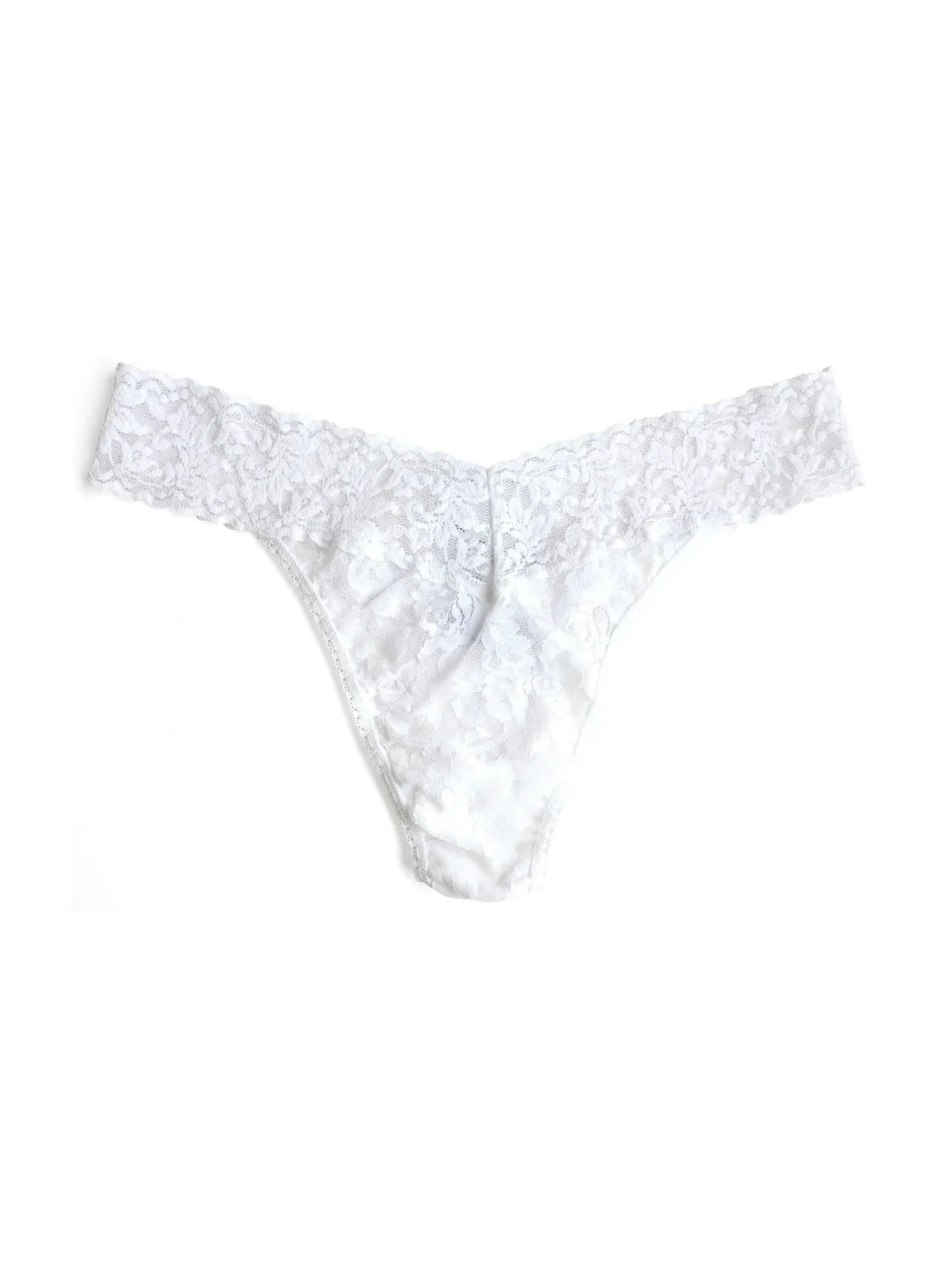 Signature Lace Original Thong in White