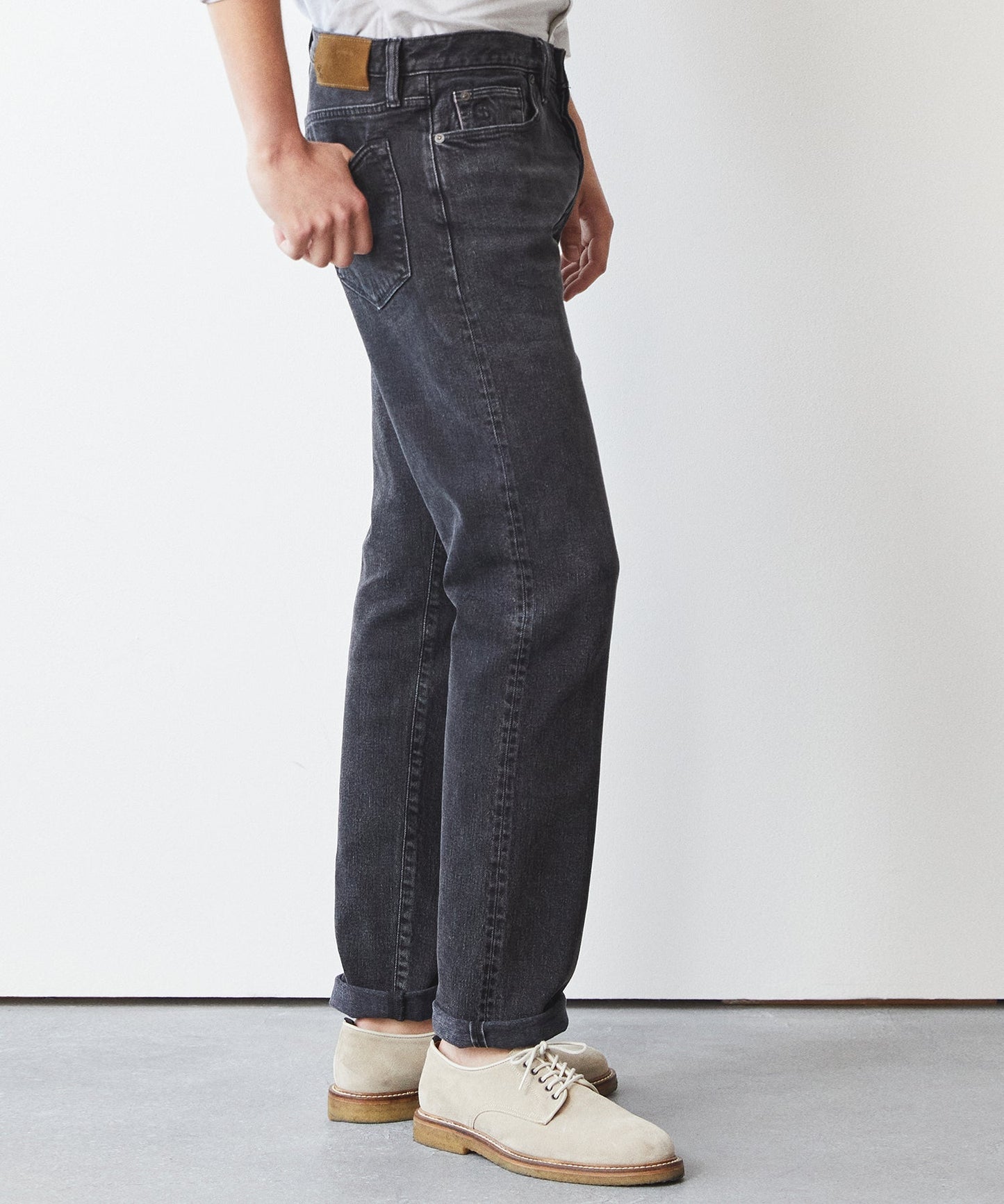 Slim Fit Selvedge Jean in Black Wash