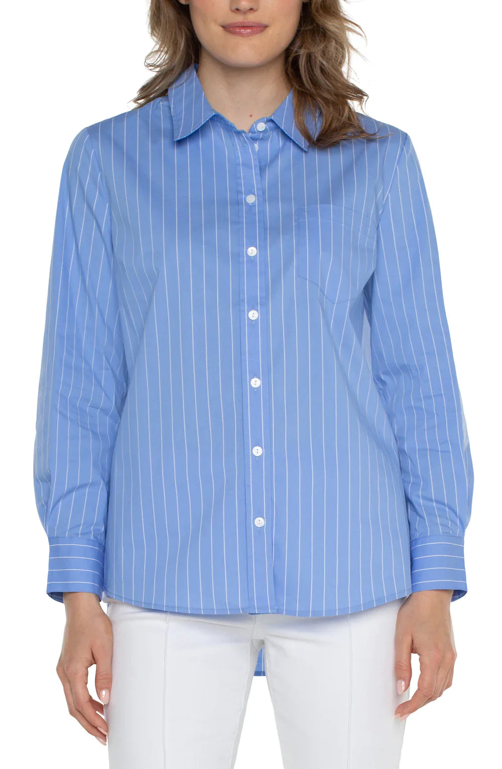Classic Fit Poplin Shirt in Blue
