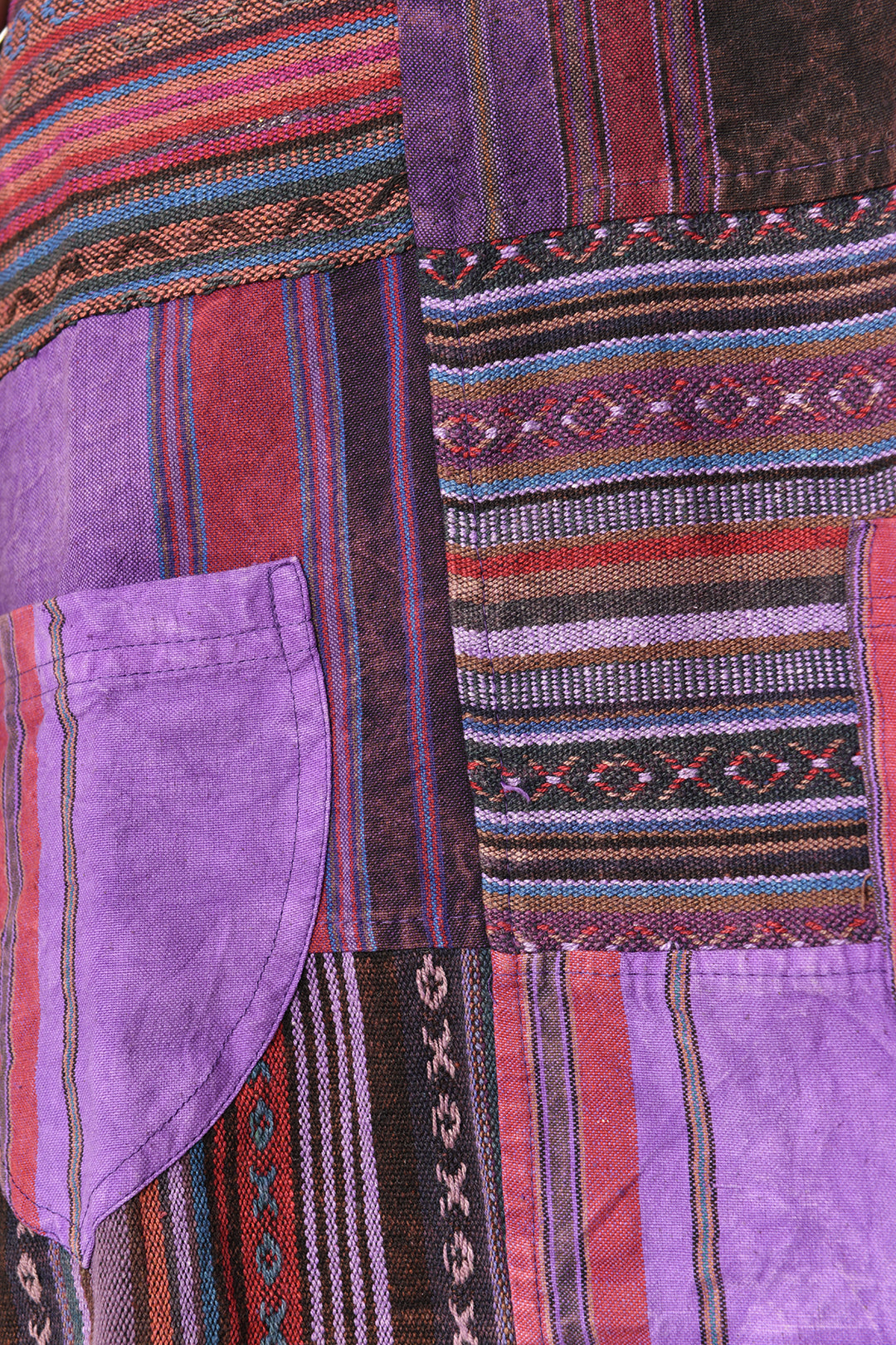 Cotton Patchwork Stonewashed Short Dress
