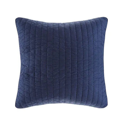 Cotton Quilted Euro Sham Navy