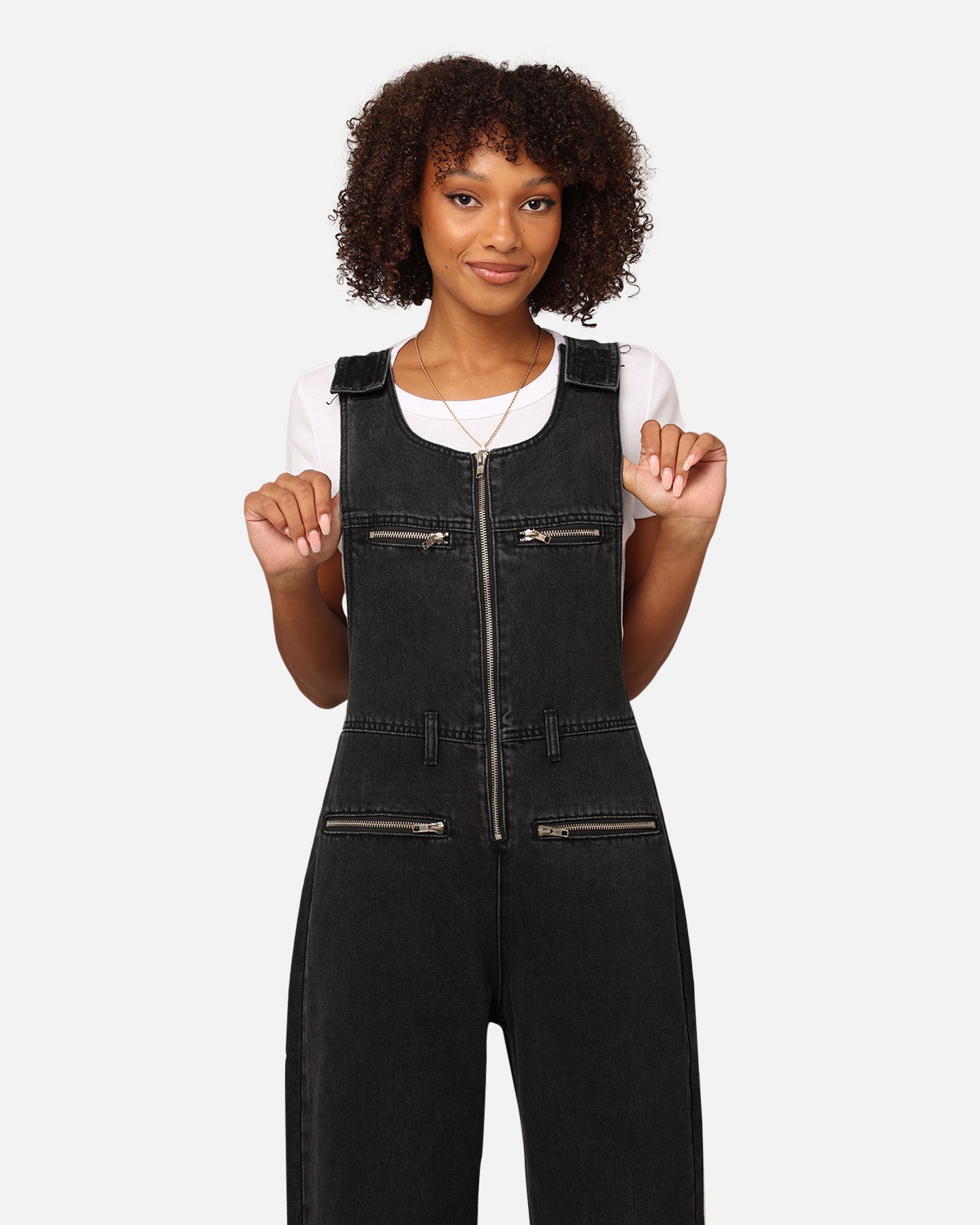 X-Girl Women's Gordon Overalls Washed Black