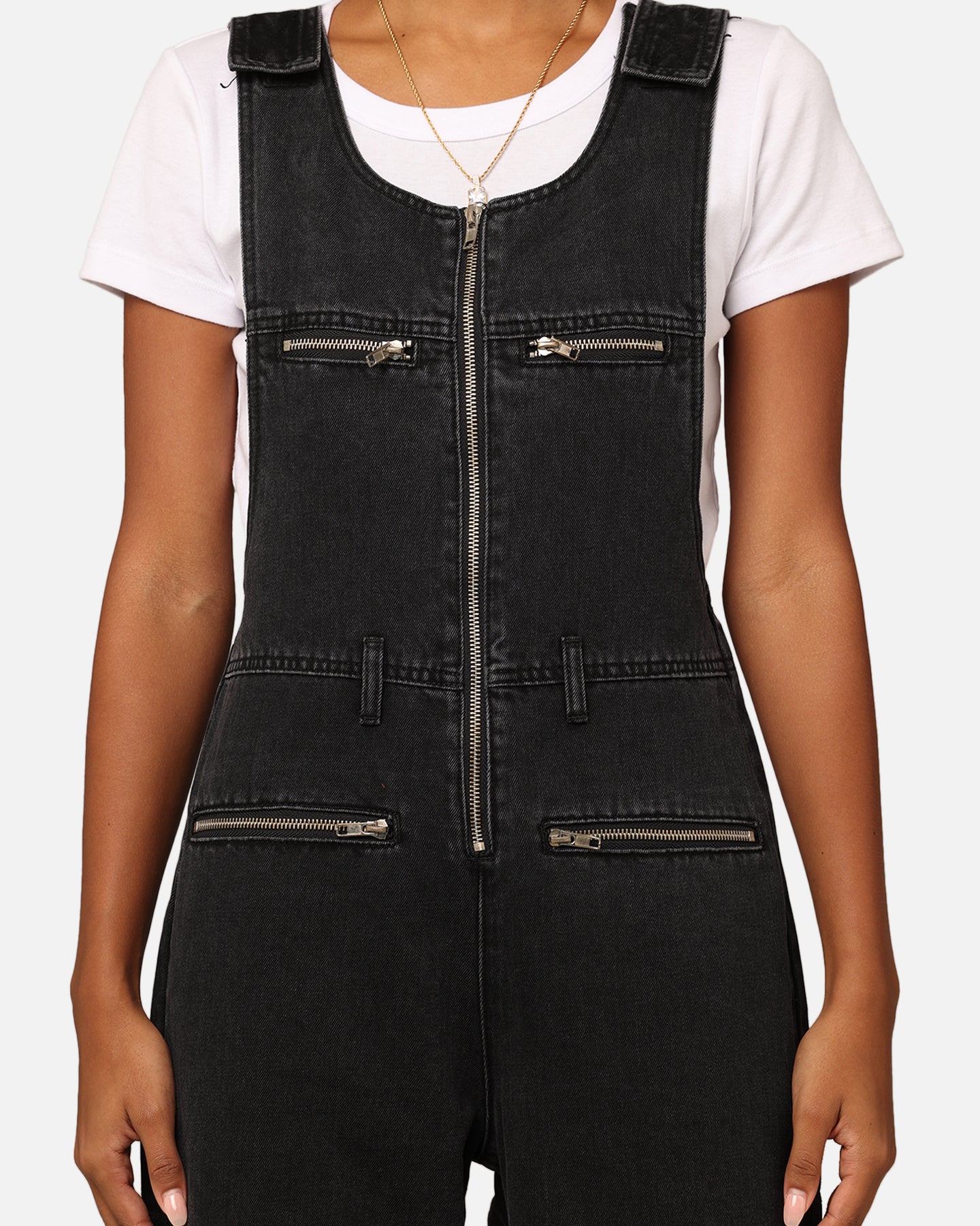 X-Girl Women's Gordon Overalls Washed Black