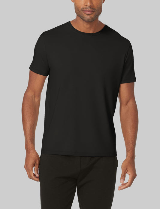 Second Skin Crew Neck Tee in Black