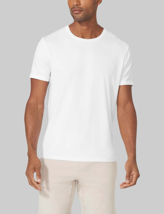 Second Skin Crew Neck Tee in White