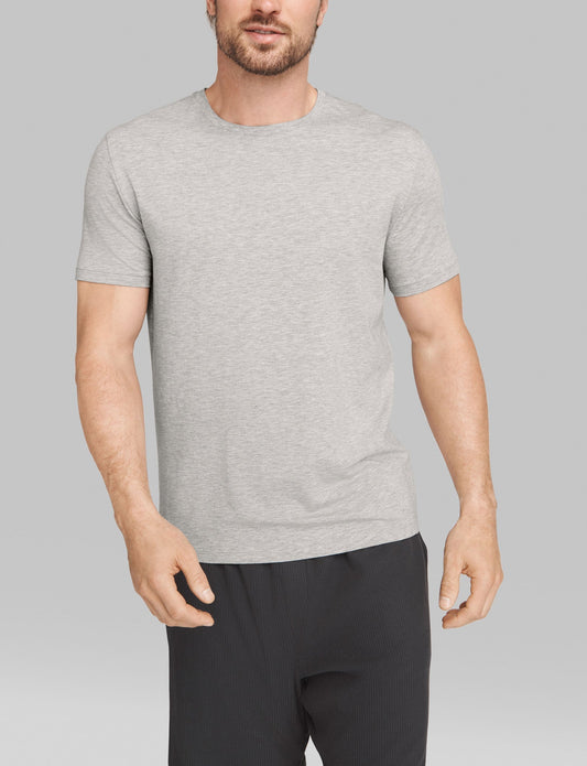 Second Skin Crew Neck Tee in Heather Grey