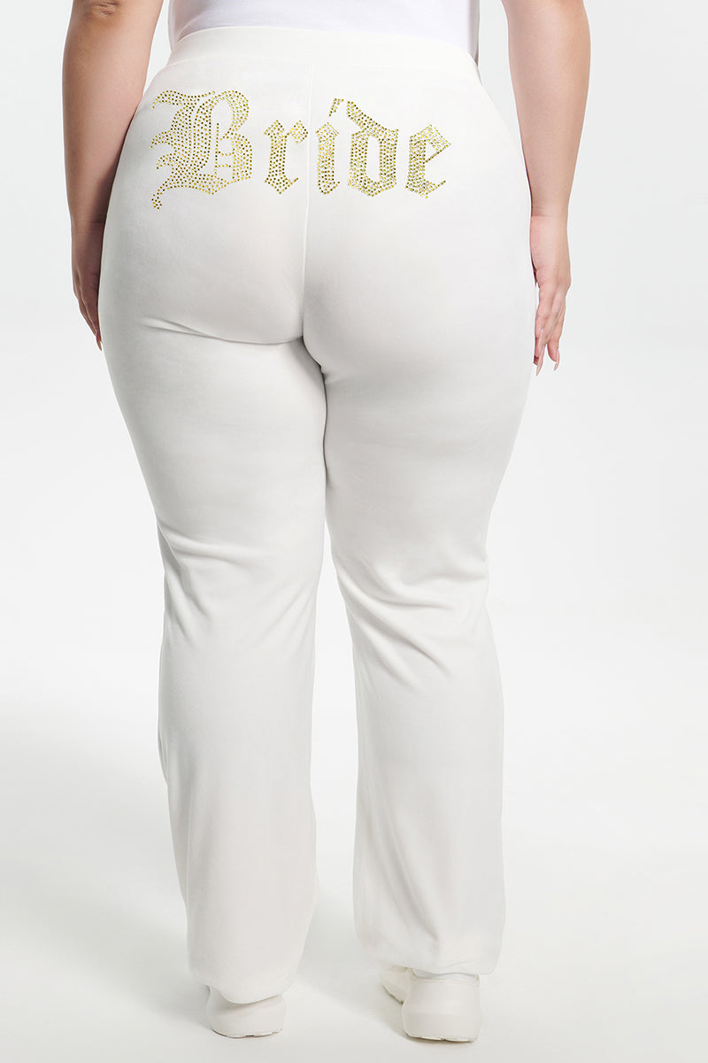 Bride Big Bling Velour Track Pants - Juicy Couture