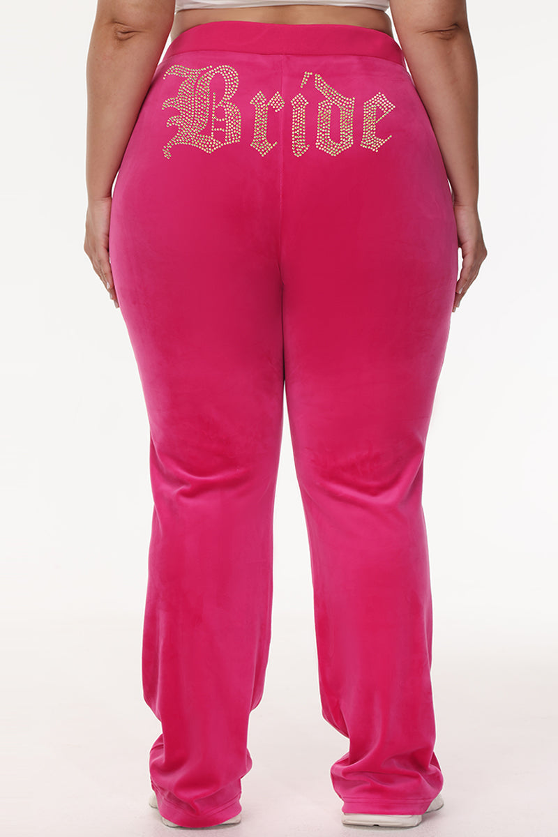 Bride Big Bling Velour Track Pants - Juicy Couture