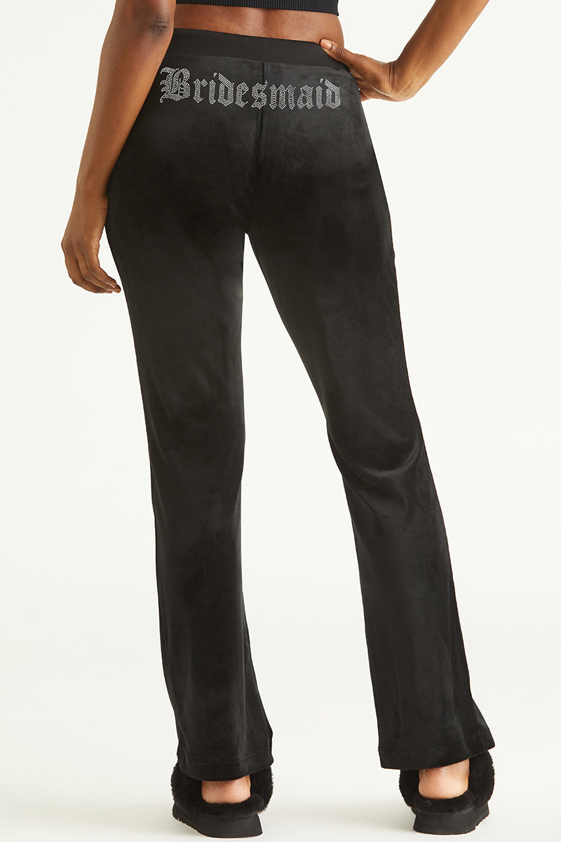 Bridesmaid Big Bling Velour Track Pants - Juicy Couture