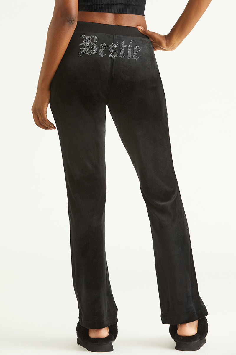 Bestie Big Bling Velour Track Pants - Juicy Couture