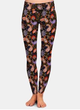 Fashion Beautiful Paisley Print High Waist Leggings