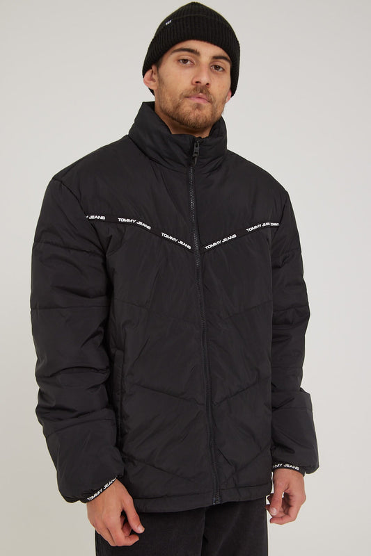 Tommy Jeans TJM Tape Detail Light Puffer Black