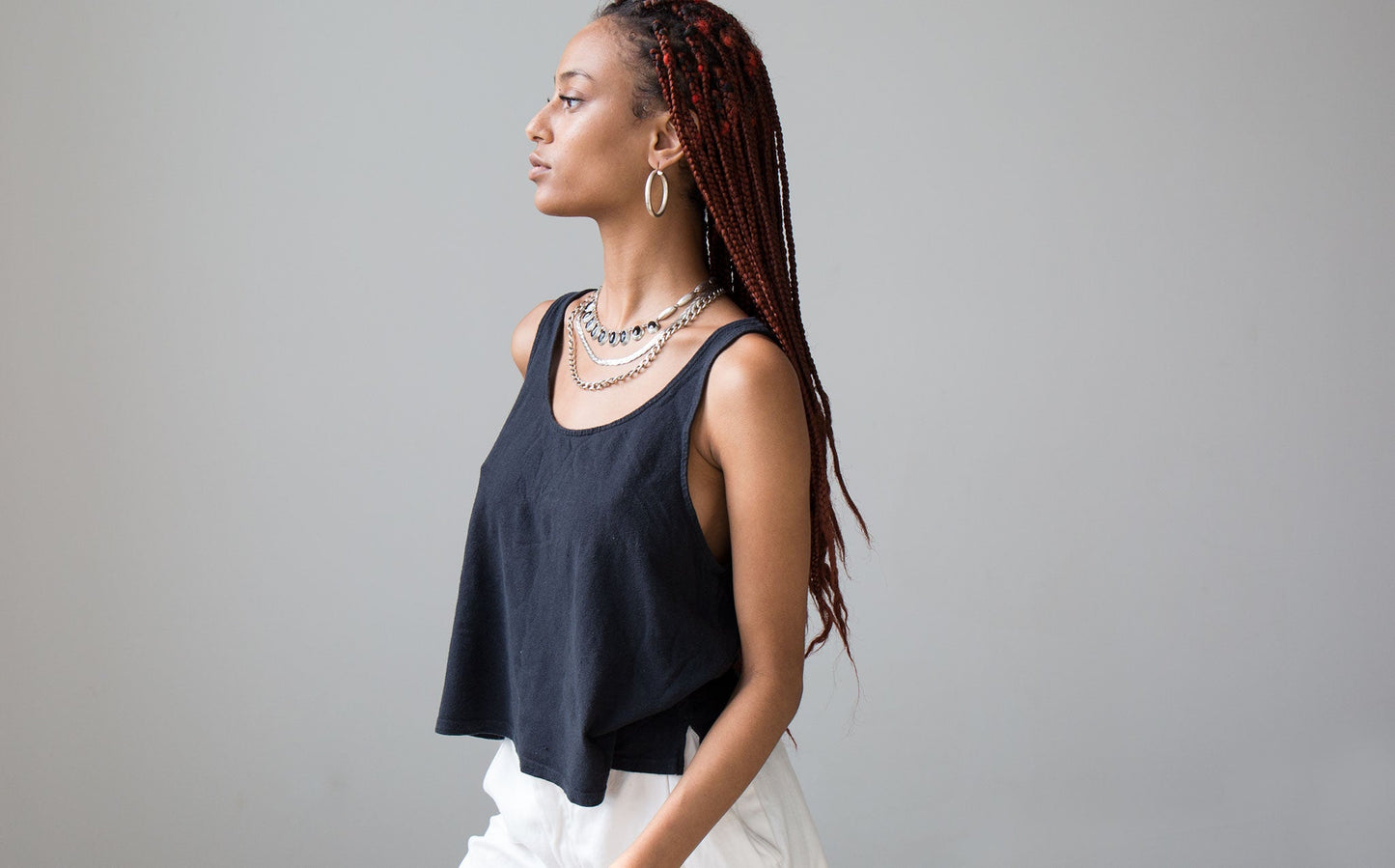 Jungmaven Black Cropped Tank