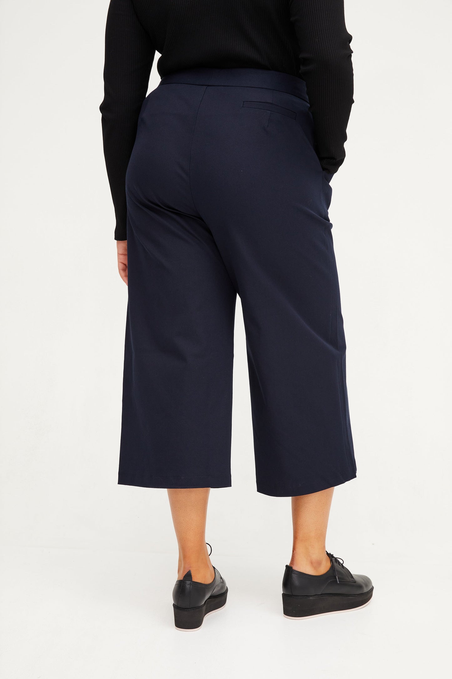 Wide Leg Tailored Pant - Classic Navy