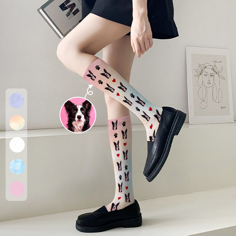 Custom Photo - Personalized Customized Socks - Gift For Dog Pet Lover - Cute Dog Gift